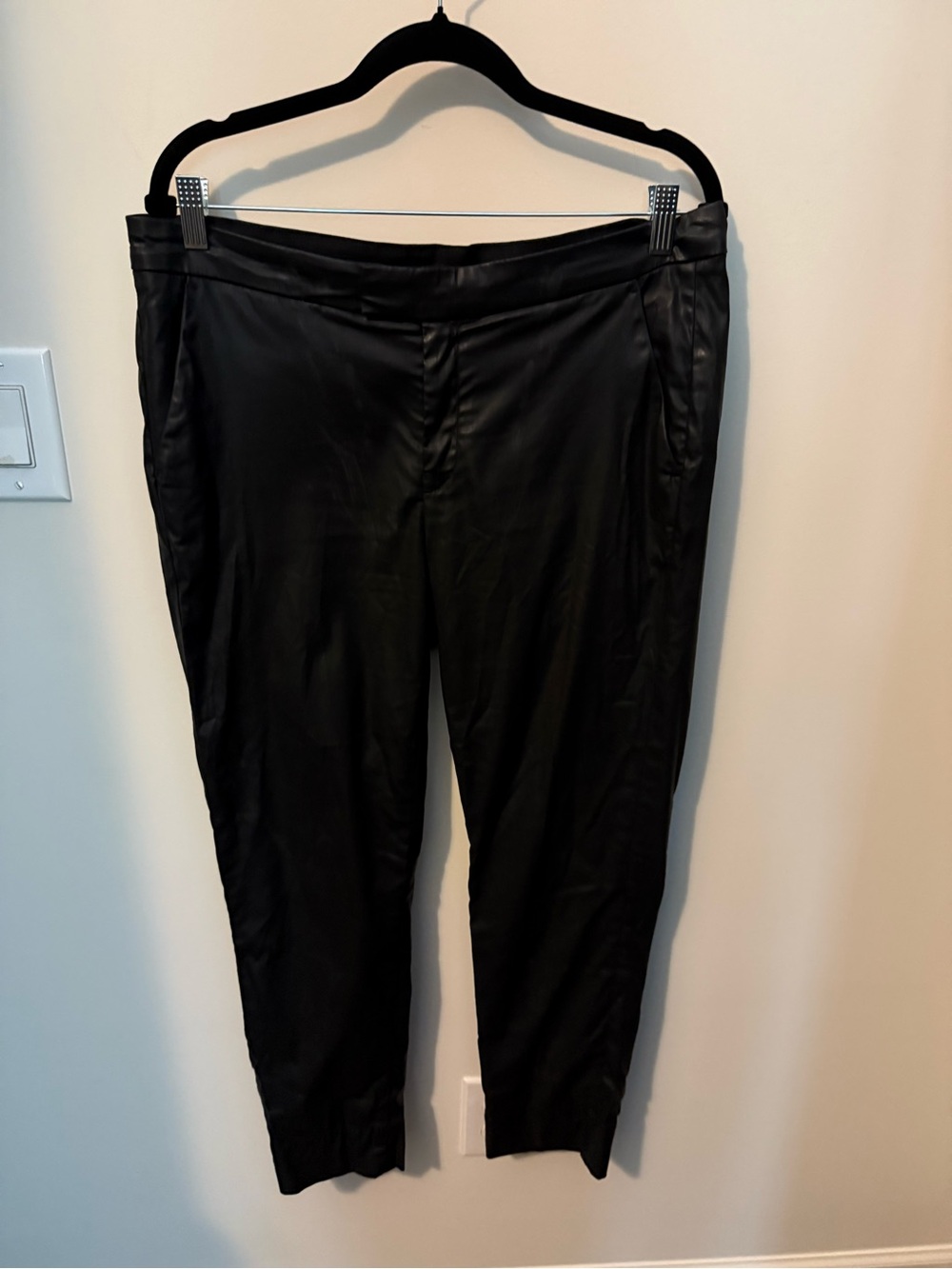 7 For All Mankind Black “Wax” Style Slim Pants